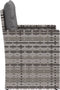 vidaXL - Tuinstoel - met - kussens - poly - rattan - grijs