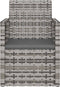 vidaXL - Tuinstoel - met - kussens - poly - rattan - grijs