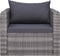 vidaXL - Tuinstoel - met - kussens - poly - rattan - grijs
