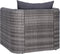 vidaXL - Tuinstoel - met - kussens - poly - rattan - grijs