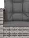 vidaXL - Tuinstoel - met - kussens - poly - rattan - grijs