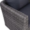 vidaXL - Tuinstoel - met - kussens - poly - rattan - grijs
