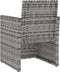 vidaXL - Tuinstoel - met - kussens - poly - rattan - grijs
