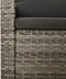 vidaXL - Tuinstoel - met - kussens - poly - rattan - grijs