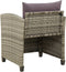 vidaXL - Tuinstoel - met - kussens - poly - rattan - grijs