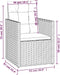 vidaXL - Tuinstoel - met - kussens - poly - rattan - grijs