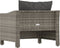 vidaXL - Tuinstoel - met - kussens - poly - rattan - grijs