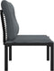 vidaXL - Tuinstoel - met - kussens - poly - rattan - zwart - en - grijs