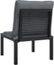 vidaXL - Tuinstoel - met - kussens - poly - rattan - zwart - en - grijs