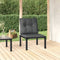 vidaXL - Tuinstoel - met - kussens - poly - rattan - zwart - en - grijs