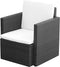 vidaXL - Tuinstoel - met - kussens - poly - rattan - zwart