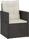 vidaXL - Tuinstoel - met - kussens - poly - rattan - zwart