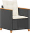 vidaXL - Tuinstoel - met - kussens - poly - rattan - zwart