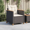 vidaXL - Tuinstoel - met - kussens - poly - rattan - zwart