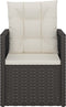 vidaXL - Tuinstoel - met - kussens - poly - rattan - zwart