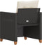 vidaXL - Tuinstoel - met - kussens - poly - rattan - zwart