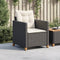 vidaXL - Tuinstoel - met - kussens - poly - rattan - zwart