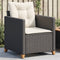 vidaXL - Tuinstoel - met - kussens - poly - rattan - zwart