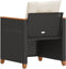 vidaXL - Tuinstoel - met - kussens - poly - rattan - zwart