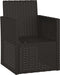 vidaXL - Tuinstoel - met - kussens - poly - rattan - zwart