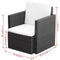 vidaXL - Tuinstoel - met - kussens - poly - rattan - zwart
