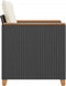 vidaXL - Tuinstoel - met - kussens - poly - rattan - zwart