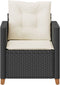 vidaXL - Tuinstoel - met - kussens - poly - rattan - zwart