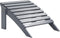 vidaXL - Tuinstoel - met - voetenbank - hout - grijs