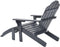 vidaXL - Tuinstoel - met - voetenbank - hout - grijs