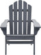 vidaXL - Tuinstoel - met - voetenbank - hout - grijs