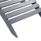 vidaXL - Tuinstoel - met - voetenbank - hout - grijs