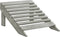 vidaXL - Tuinstoel - met - voetenbank - hout - grijs