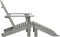 vidaXL - Tuinstoel - met - voetenbank - hout - grijs