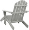 vidaXL - Tuinstoel - met - voetenbank - hout - grijs