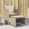 vidaXL - Tuinstoel - met - voetenbank - poly - rattan - beige