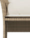 vidaXL - Tuinstoel - met - voetenbank - poly - rattan - beige