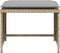 vidaXL - Tuinstoel - met - voetenbank - poly - rattan - beige