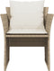 vidaXL - Tuinstoel - met - voetenbank - poly - rattan - beige