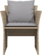 vidaXL - Tuinstoel - met - voetenbank - poly - rattan - beige