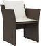 vidaXL - Tuinstoel - met - voetenbank - poly - rattan - bruin