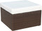 vidaXL - Tuinstoel - met - voetenbank - poly - rattan - bruin