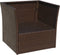vidaXL - Tuinstoel - met - voetenbank - poly - rattan - bruin