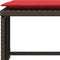 vidaXL - Tuinstoel - met - voetenbank - poly - rattan - bruin