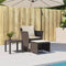 vidaXL - Tuinstoel - met - voetenbank - poly - rattan - bruin