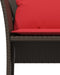 vidaXL - Tuinstoel - met - voetenbank - poly - rattan - bruin