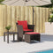 vidaXL - Tuinstoel - met - voetenbank - poly - rattan - bruin