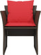 vidaXL - Tuinstoel - met - voetenbank - poly - rattan - bruin