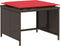 vidaXL - Tuinstoel - met - voetenbank - poly - rattan - bruin