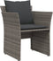 vidaXL - Tuinstoel - met - voetenbank - poly - rattan - grijs