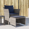 vidaXL - Tuinstoel - met - voetenbank - poly - rattan - grijs